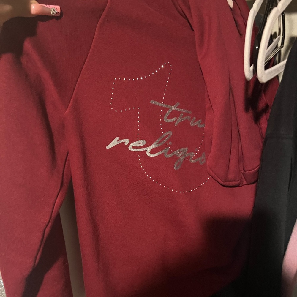 True Religion Cropped zip hoodie